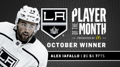 Alex Iafallo LA Kings Player of the Month October 2018