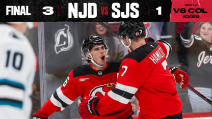 DEVILS VS SHARKS 10/24/25 GAME STORY