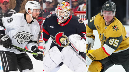 Veckans tre svenska stjärnor i NHL Linus Ullmark Victor Olofsson Adrian Kempe