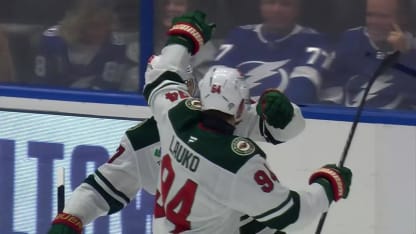 MIN@TBL: Kaprizov scores empty-net goal