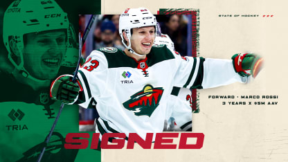 MINNESOTA WILD SIGNS MARCO ROSSI TO THREE-YEAR CONTRACT 082225