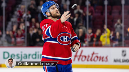 Drouin first star Bell Centre badge Lepage