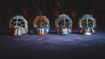 PHOTOS: Isles Goalie Masks for the 2025-26 Season