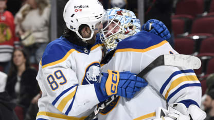 Sabres celebrate for Adams Tracker April 14 26