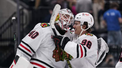 Chicago Blackhawks Arvid Söderblom höll nollan för första gången i NHL