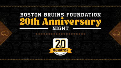 Bruins to Host Boston Bruins Foundation 20th Anniversary Night on Tuesday, March 19