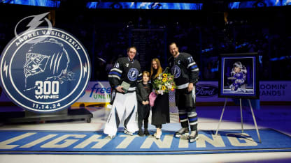 Vasilevskiy's 300th Win Ceremony