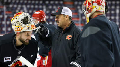 Guy Gaudreau Joins The Flames At Practice