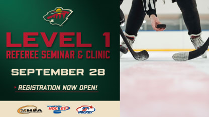 MINNESOTA WILD TO HOST LEVEL 1 HOCKEY REFEREE SEMINAR AND CLINIC 082725