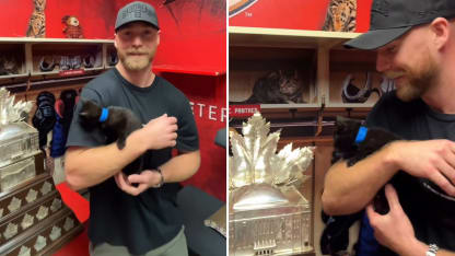 Sam Bennett brings Conn Smythe to cat shelter