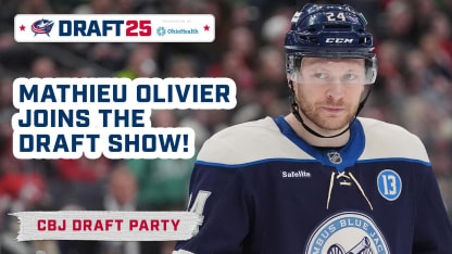 MATHIEU OLIVIER JOINS THE BLUE JACKETS DRAFT SHOW! 💪