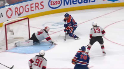 NJD@EDM: Allen with a great save against Jake Walman