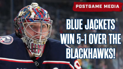 CBJ Win 5-1 at Home Over Chicago!| Postgame Media