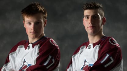 Cale Makar Conor Timmins prospects pose portrait