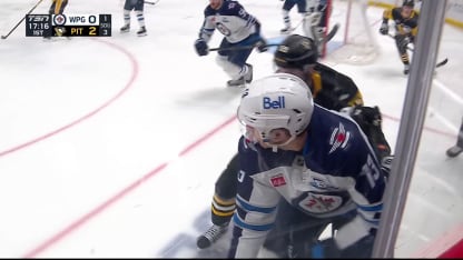 WPG@PIT: Hellebuyck with a great save against Yegor Chinakhov