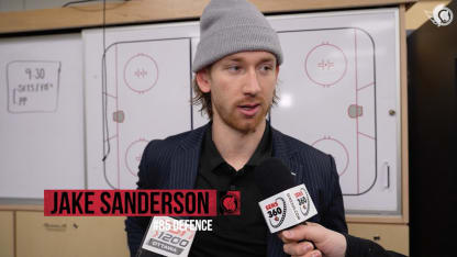 Jake Sanderson Pregame Media vs WPG