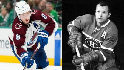 Cale Makar Doug Harvey split image