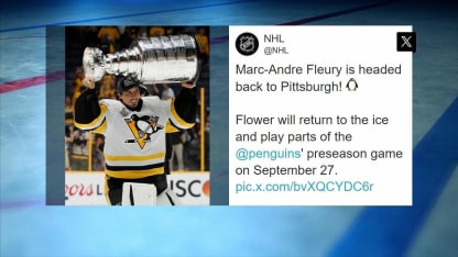Marc-Andre Fleury signs back with the Penguins