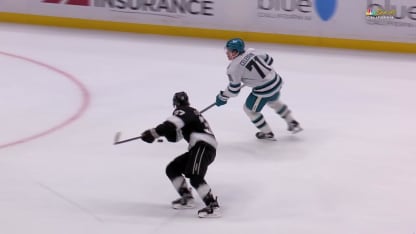 SJS@LAK: Celebrini scores goal against Darcy Kuemper