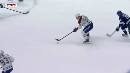 MTL@TBL: Slafkovsky scores goal against Jonas Johansson