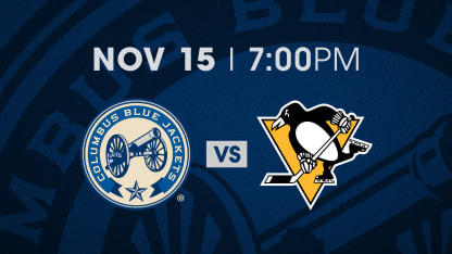 FRIDAY, NOVEMBER 15 AT 7 PM VS. PITTSBURGH PENGUINS