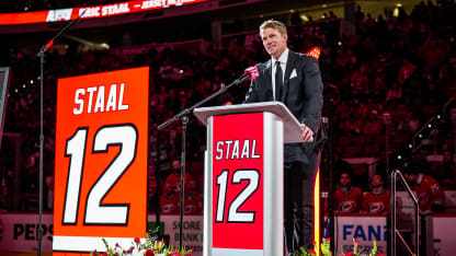Video: Eric Staal Jersey Retirement Speech