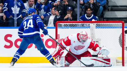 Gibson shuts down Laughton's penalty shot