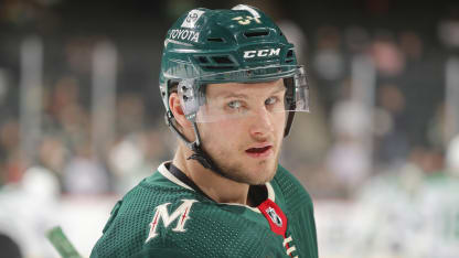 Adam Raska #51 of the Minnesota Wild warms up prior to the game against the Dallas Stars at the Xcel Energy Center on January 8, 2024 in Saint Paul, Minnesota. (Photo by Bruce Kluckhohn/NHLI via Getty Images)