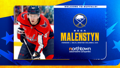 buffalo sabres agree to terms with forward beck malenstyn on 2 year contract