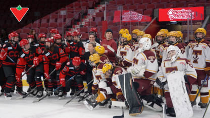 U15 AAA girls' hockey game at the Bell Centre