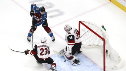 Gabriel Landeskog Arizona Coyotes Game 1 Playoffs 2020 August 12