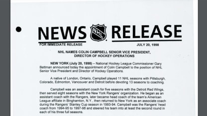 Colin Campbell press release