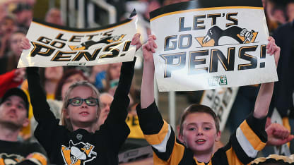 Kids, Penguins fans at Consol