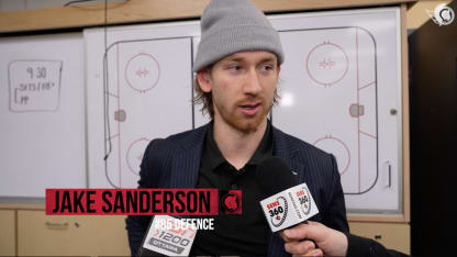 Jake Sanderson dispo média avant le match contre WPG