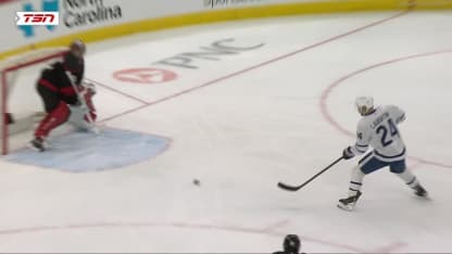 TOR@CAR: Laughton scores goal against Frederik Andersen