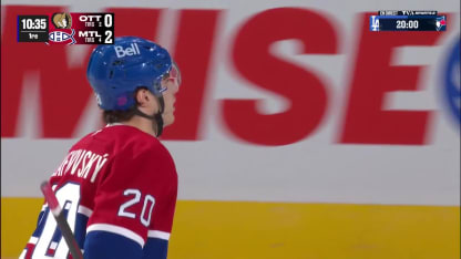 OTT@MTL: Slafkovsky marque un but en A.N. contre Linus Ullmark