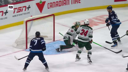 MIN@WPG: Pionk scores goal against Jesper Wallstedt