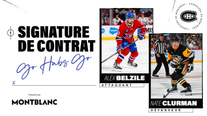 Contrats d’une saison pour Alex Belzile et Nate Clurman