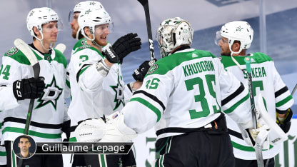 Khudobin Stars win badge Lepage