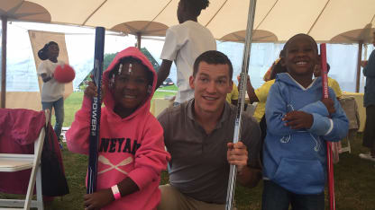Andrew Ference and children