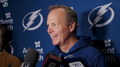 Jon Cooper | Pregame at Montreal Canadiens