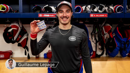 Harvey-Pinard hat trick badge Lepage