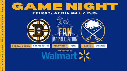 20210423 Bruins Sabres Game Night Mediawall Fan Appreciation Walmart