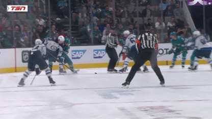 WPG@SJS: Morrissey scores goal against Alex Nedeljkovic