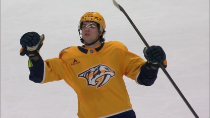 DAL@NSH: Evangelista scores goal against Jake Oettinger