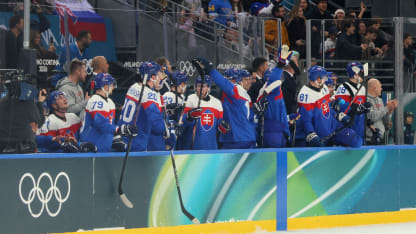 SVK bench reaction to goal vs FIN