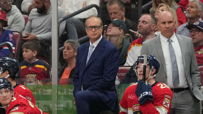 SUNRISE, FL - MARCH 24: Florida Panthers head coach Paul Maurice watches the actionduring his 2,000th game during the game between the Seattle Kraken and the Florida Panthers on Wednesday, March 24, 2026 at Amerant Bank Arena in Sunrise, FL. (Photo by Peter Joneleit/Icon Sportswire via Getty Images)