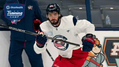 blue jackets training camp kirill marchenko