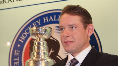Pavel Bure poses with his Hall of Fame ring at the Hockey Hall of Fame ring ceremony on November 12, 2012 in Toronto, Canada. Bure and three other former NHL players will be inducted into the Hall during a ceremony later today. (Photo by Bruce Bennett/Getty Images)