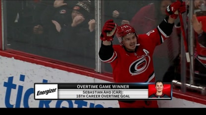 Energizer OT Winner: Sebastian Aho